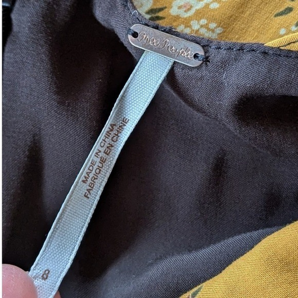 Free People Sunrise Oblivion Maxi Dress Antique Gold Sz 8 - Picture 6 of 11